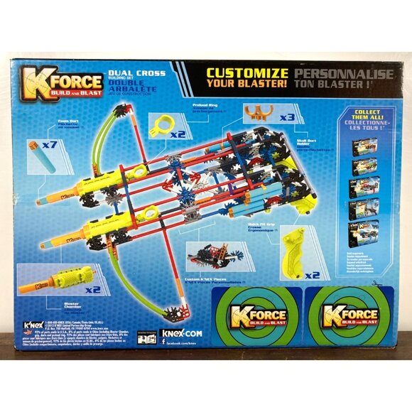 K'Nex KForce Build & Blast Dual Cross Bow 47526 New Sealed Knex K-Force Crossbow - Picture 2 of 6